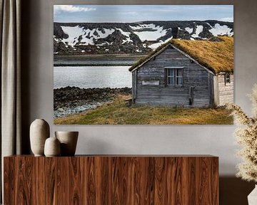 Oud houten huis bij Varangerfjord van Daniela Beyer