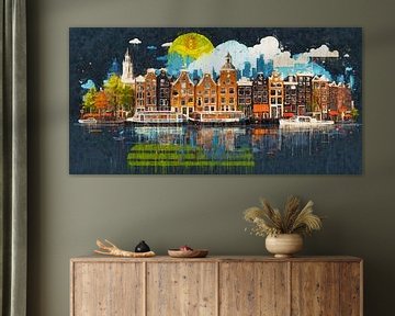 Amsterdam, die gemalte Skyline von Arjen Roos