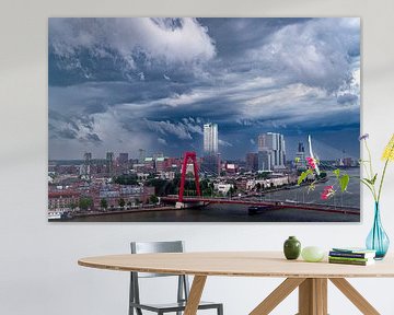 Stormy Skyline Vibes: Rotterdam from the Roof by Roy Poots