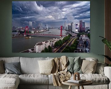 Stormy Skyline Vibes: Rotterdam from the Roof by Roy Poots