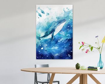 Blue whale illustration by ARTemberaubend