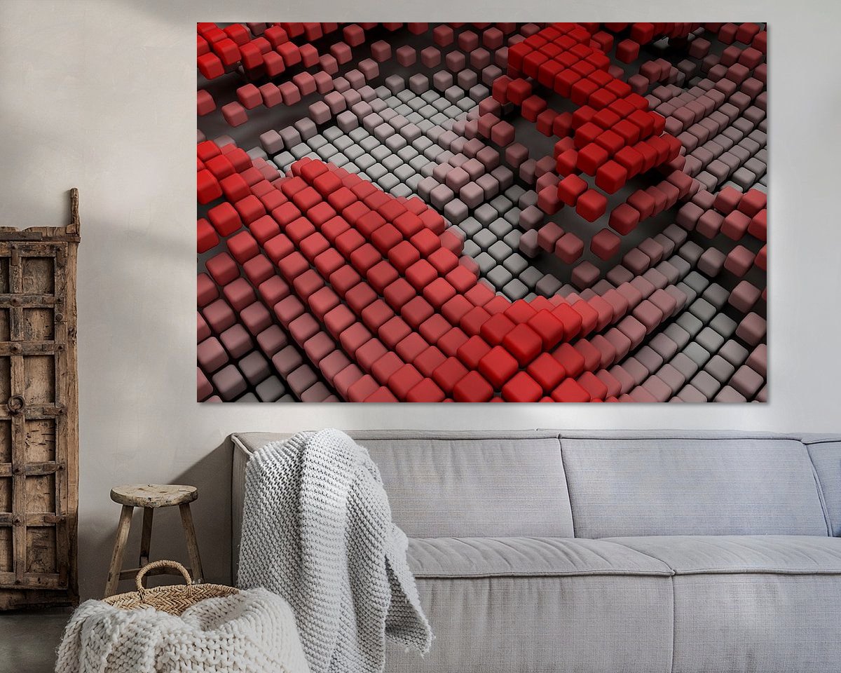 Voorbeeld van het werk in een kamer