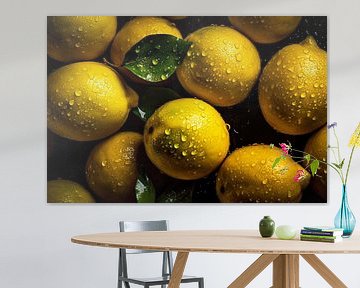 Fresh lemons with water drops by Studio XII