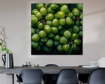 Fresh Grapes with Water Drops by Studio XII