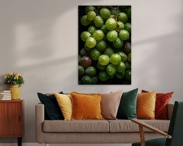 Fresh bunch of green grapes by Studio XII