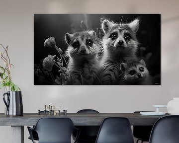 Wildtiere in Schwarz und Weiß von Gelissen Artworks