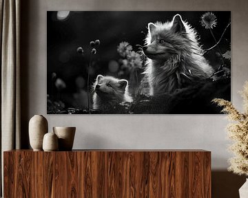 Wildtiere in Schwarz und Weiß von Gelissen Artworks