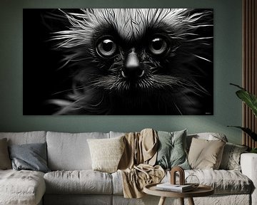 Wildtiere in Schwarz und Weiß von Gelissen Artworks