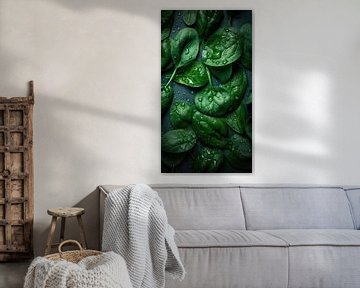 Spinach on the kitchen counter by Studio XII