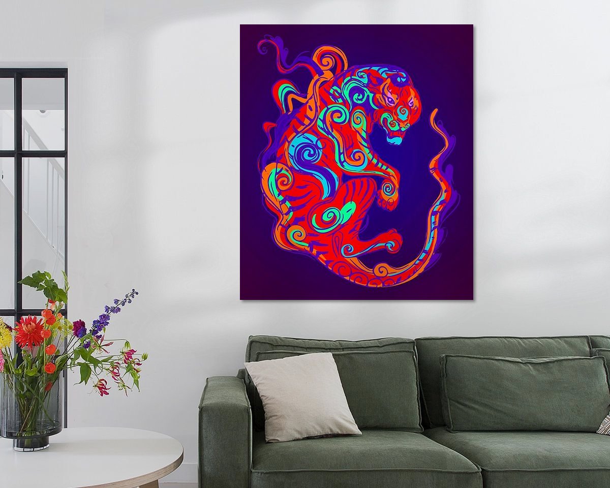 Voorbeeld van het werk in een kamer