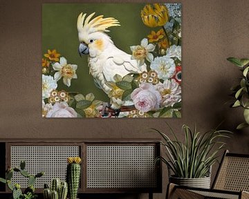 Still Life (with cockatoo) by Marja van den Hurk