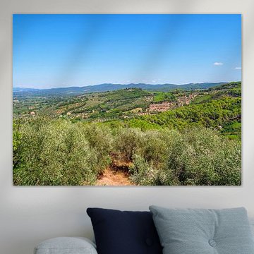 Toscane dorp en huizen