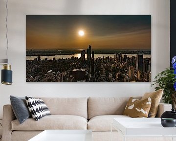 Skyline de New York au lever du soleil, États-Unis sur Patrick Groß