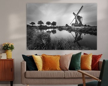The Crimson Mill in Black and White by Henk Meijer Photography