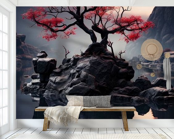 Voorbeeld van het werk in een kamer