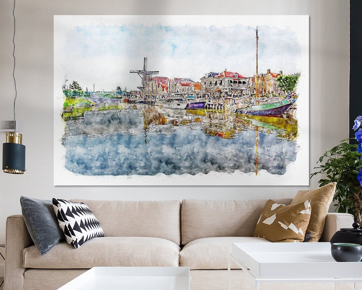 Voorbeeld van het werk in een kamer