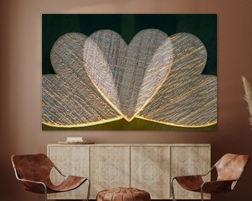 Hartjes met liefde gevangen in licht en schaduw van Lisette Rijkers