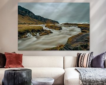 Fossálar waterval op de ringweg in IJsland van Patrick Groß
