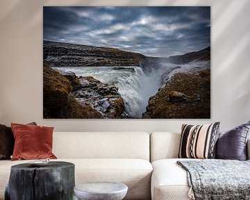 Gullfoss waterval in IJsland van Patrick Groß