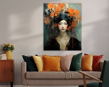 Modern kleurrijk portret