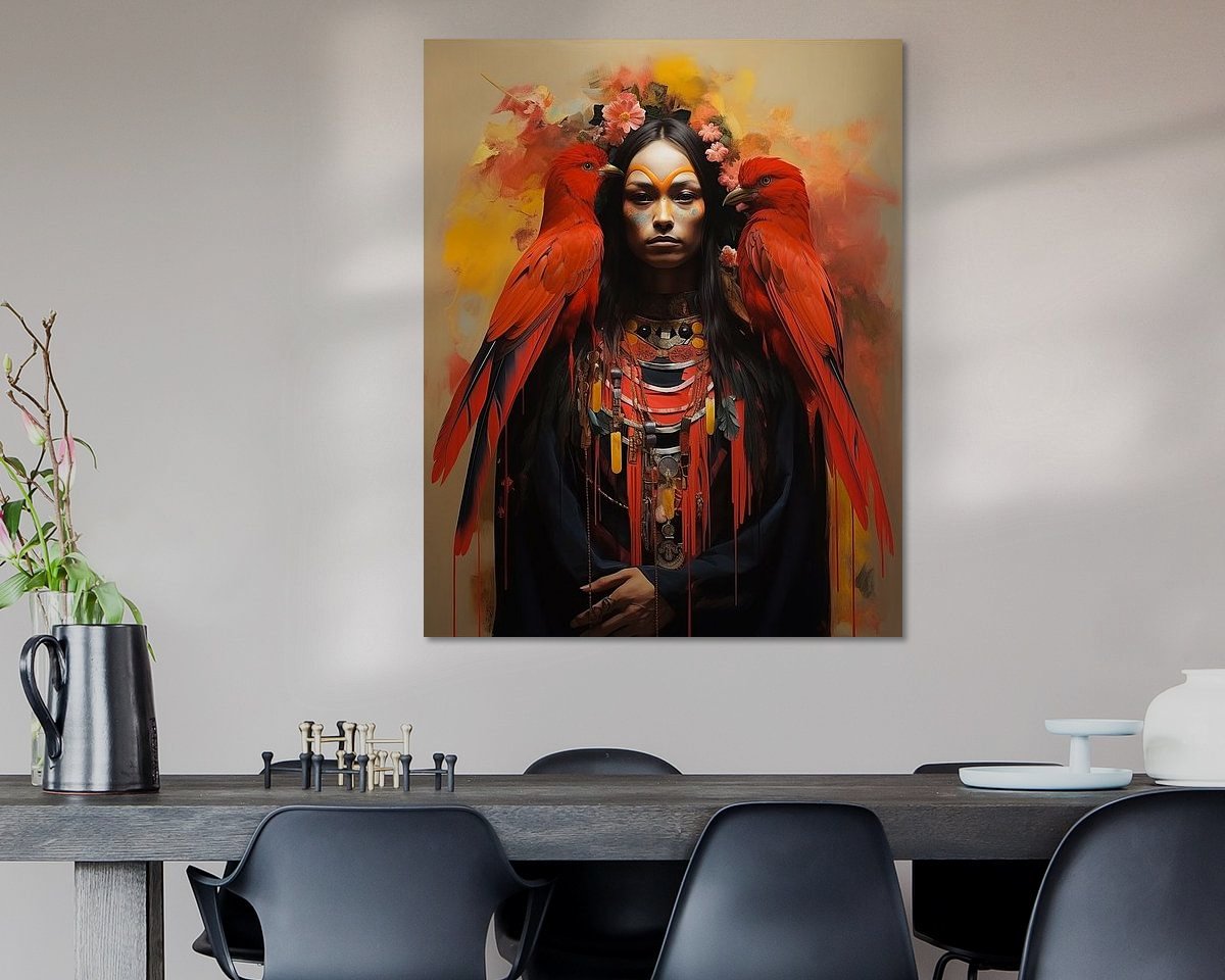 Voorbeeld van het werk in een kamer