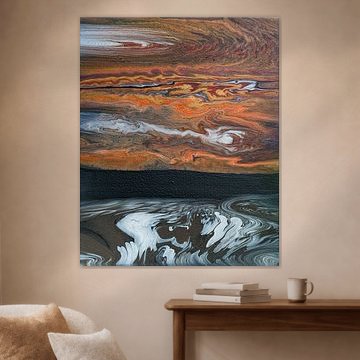 Impact - Abstrakte Landschaft - Acrylfarbe auf Leinwand