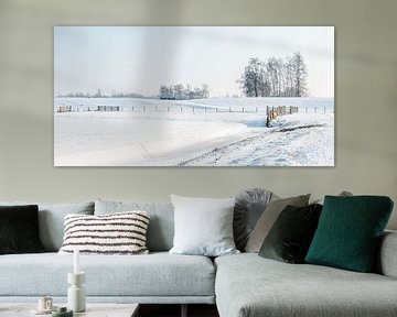 Paysage de neige veloutée en Hollande du Sud sur Rob IJsselstein