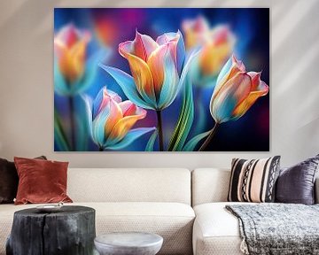 Des tulipes colorées sur Imagine