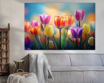 Des tulipes colorées sur Imagine