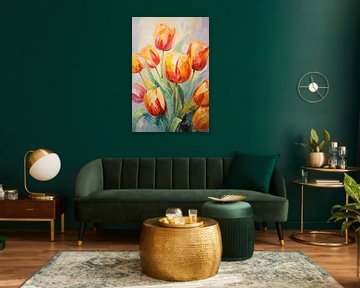 Des tulipes colorées sur Imagine