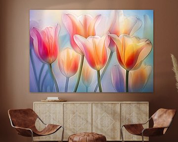 Des tulipes colorées sur Imagine