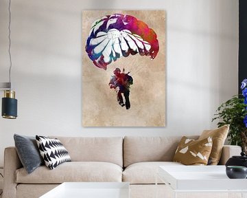 Parachutespringen sport kunst #parachute van JBJart Justyna Jaszke