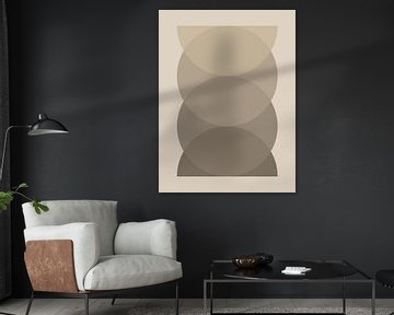 Abstracte geometrische vormen in aardse kleuren - Janpandi Stijl / Scandinavisch 10 van Kjubik