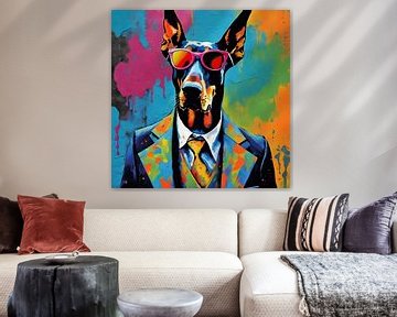 Pop Art Dobermann 02.74 von Blikvanger Schilderijen