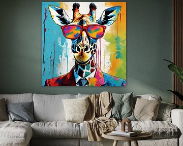 Schilderij Giraffe 01.62 van Blikvanger Schilderijen