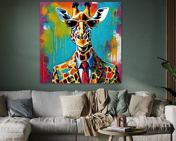 Schilderij Giraffe 04.61 van Blikvanger Schilderijen