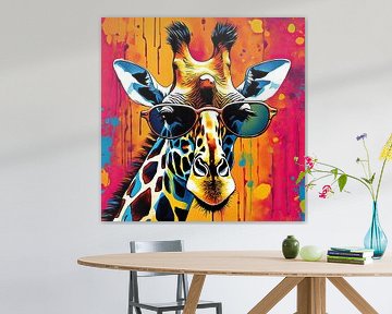 PopArt Girafe 05.7 sur Blikvanger Schilderijen