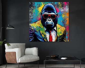 PopArt Gorilla 01.56 von Blikvanger Schilderijen