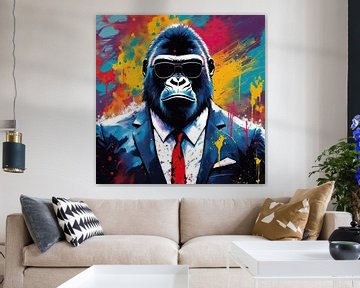 Pop Art Gorilla 02.24 by Blikvanger Schilderijen