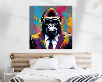 Pop-art Gorilla 03.43 van Blikvanger Schilderijen
