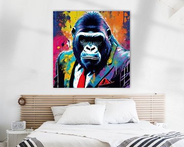 Pop Art Gorilla 04.61 van Blikvanger Schilderijen