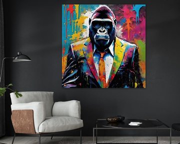 Pop Art Gorilla 05.68 van Blikvanger Schilderijen