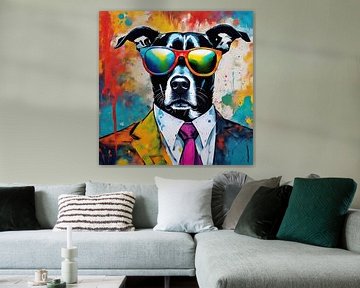 Pop-art Hund 02.54 von Blikvanger Schilderijen