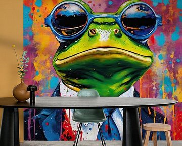 Pop-art Frosch 01.95 von Blikvanger Schilderijen