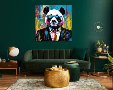 Pop-art Panda 03.20 sur Blikvanger Schilderijen