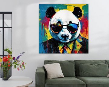 Pop Art Panda 04.32 van Blikvanger Schilderijen
