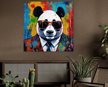 Pop Art Panda 05.11 van Blikvanger Schilderijen