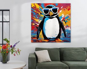 Painting Penguin 05.4 by Blikvanger Schilderijen