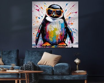 PopArt Pinguin 09.60 van Blikvanger Schilderijen
