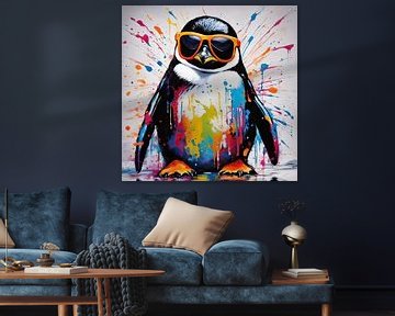 PopArt Penguin 09.60 by Blikvanger Schilderijen